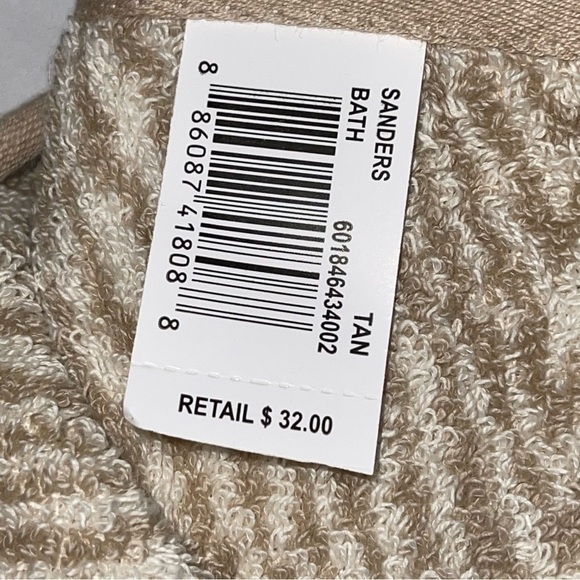 Lauren Ralph Lauren Tan Herringbone Bath Towel NWT - Picture 3 of 8